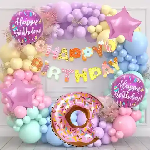 Donut Theme Birthday Decoration