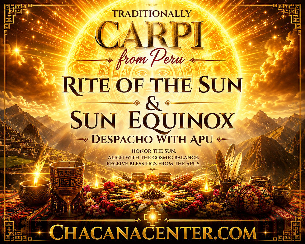 Inti Ñan Karpay ( Rite of the Sun) & Activating Despacho