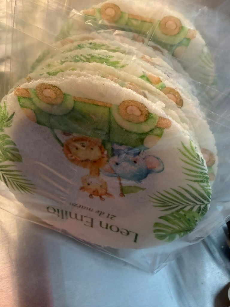 Obleas rellenas impresas