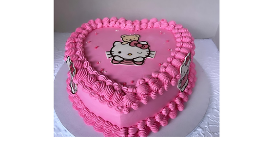 Hello Kitty Heart Cake