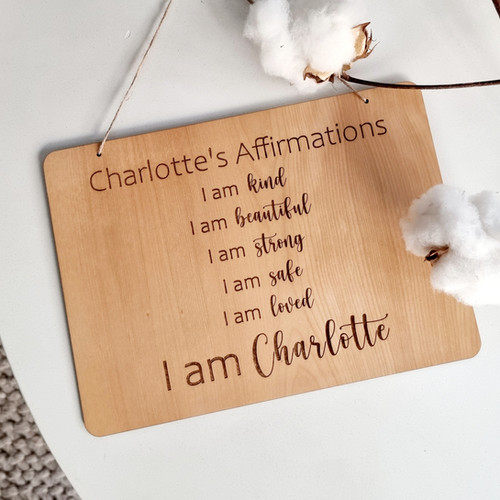 Personalised Affirmation Hanging Wall Plaque Deb's Design Lab