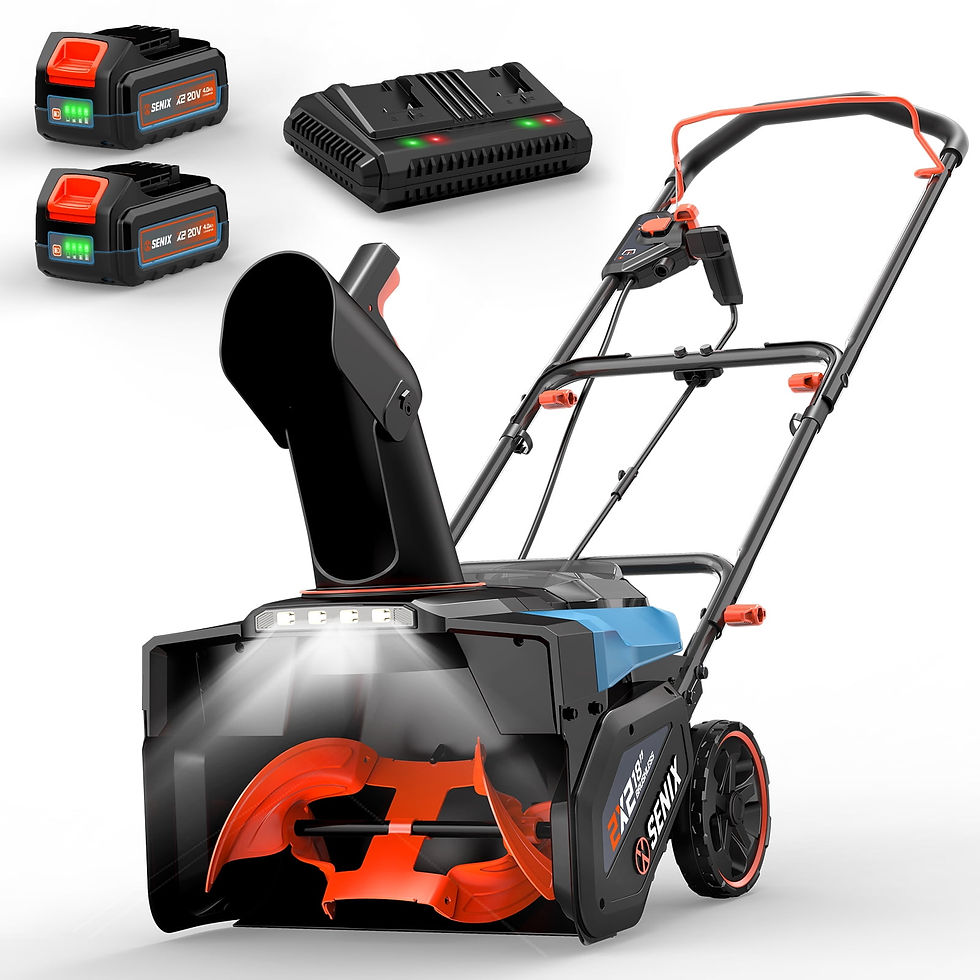 Thumbnail: SENIX 40V Max 18-Inch Dual-Battery Cordless Snow Blower 8-Inch Clearing Depth