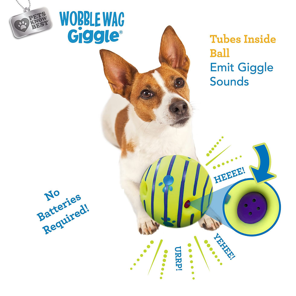 Thumbnail: Wobble Wag Giggle & Glow | Rolling Enrichment Toy for Fun Playtime, Interacti...