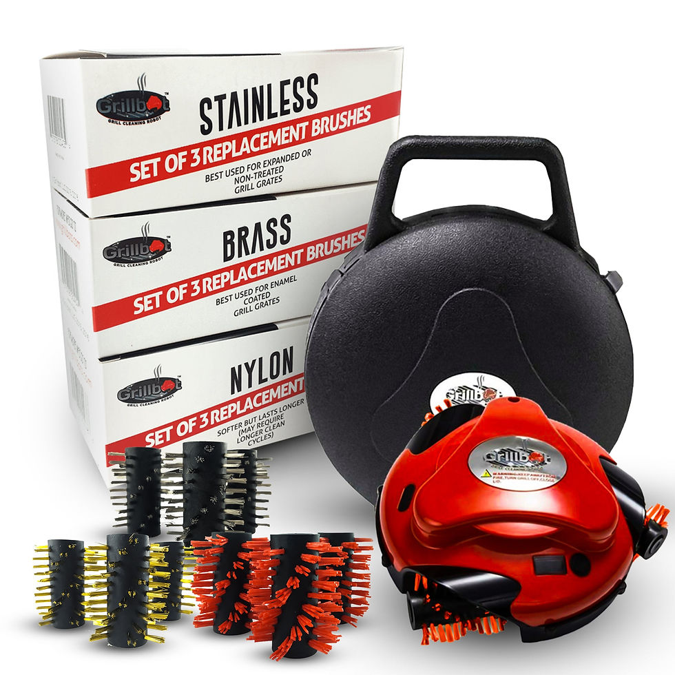 Thumbnail: Grillbot Ultimate Automatic Grill Cleaner Robot Bundle with Travel Case