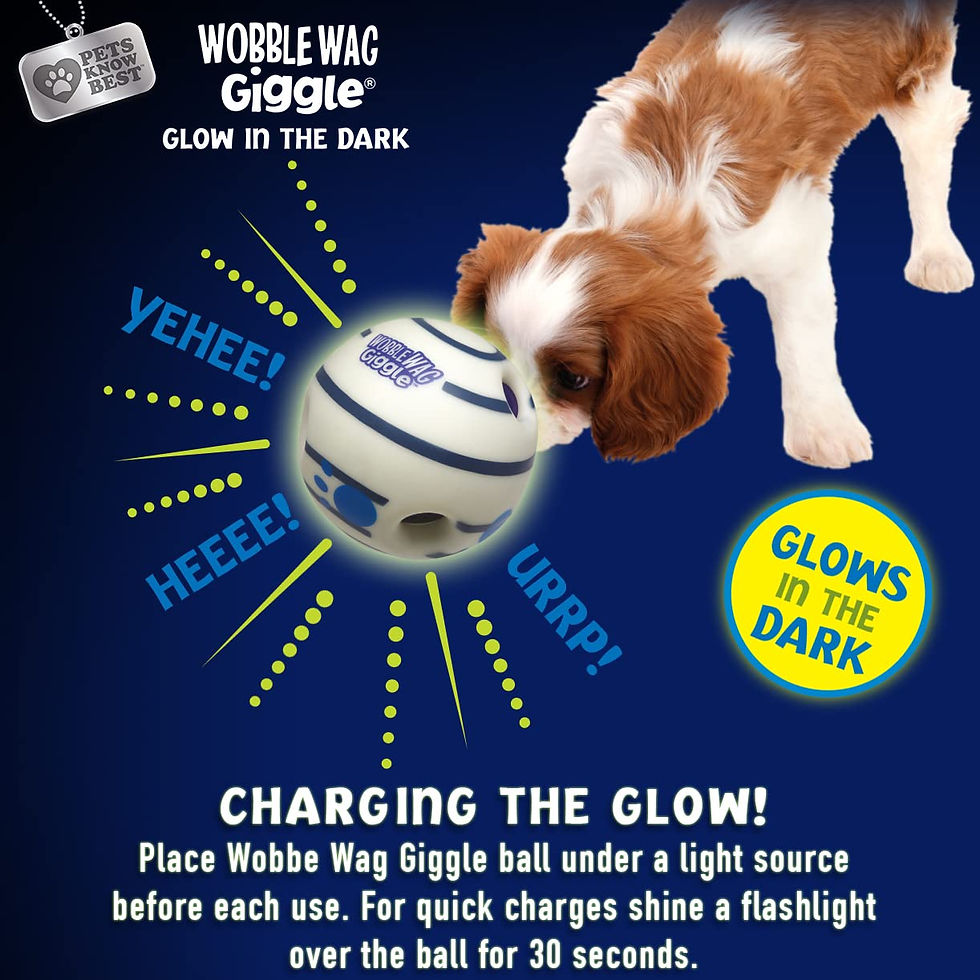 Thumbnail: Wobble Wag Giggle & Glow | Rolling Enrichment Toy for Fun Playtime, Interacti...