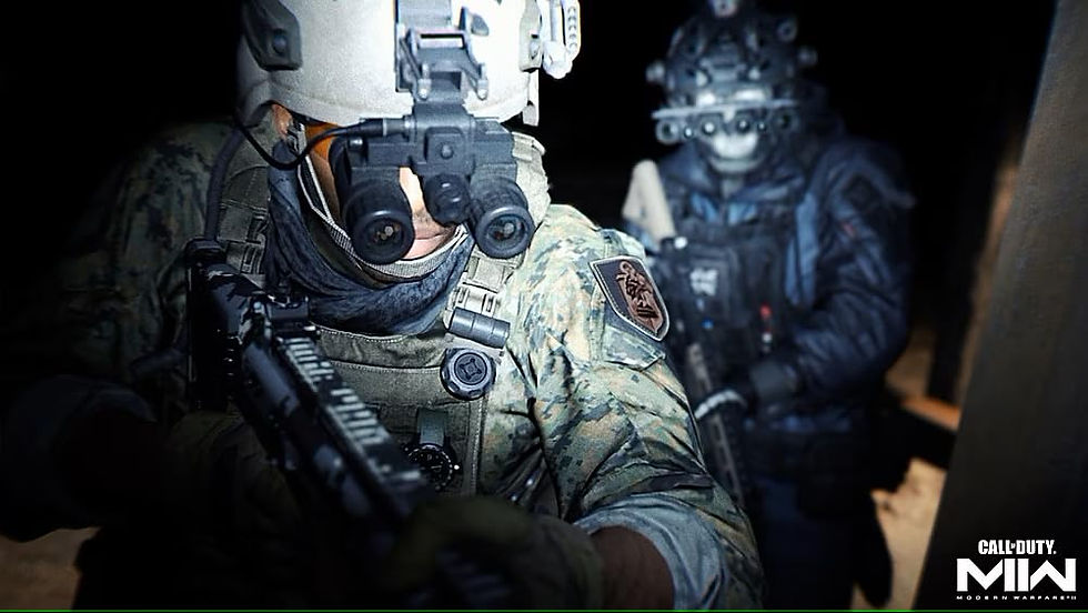 Thumbnail: Soldier in night vision goggles on patrol