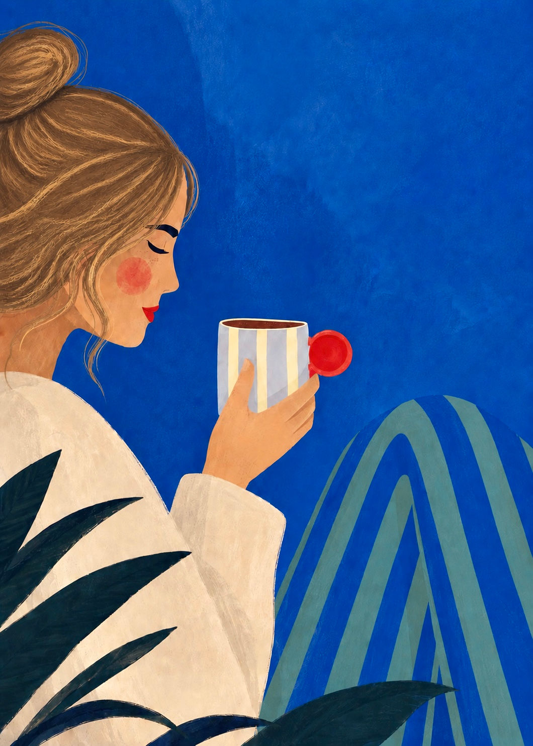 Fine Art Print | Frau mit Kaffeetasse A3