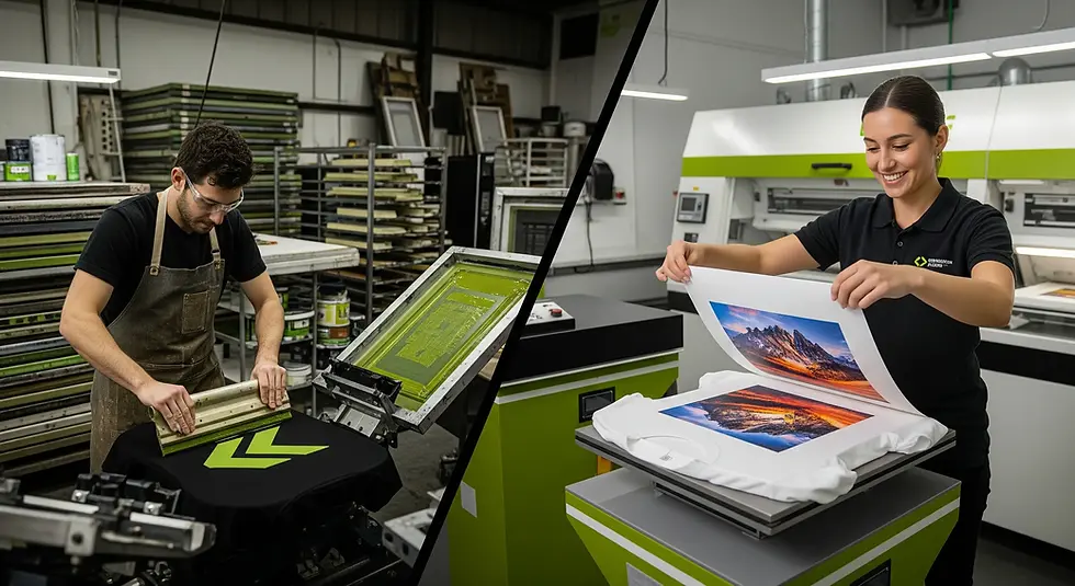 Quelle est la différence le transfert numérique et sérigraphie ?