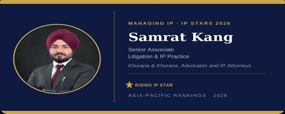 Samrat Kang Named an IP STAR in the 2026 Asia-Pacific Rankings