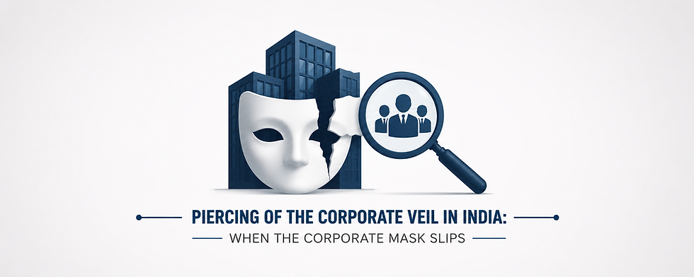 Piercing of the Corporate Veil in India: When the Corporate Mask Slips