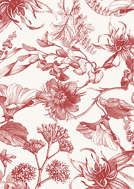 Toile de jouy fleurs