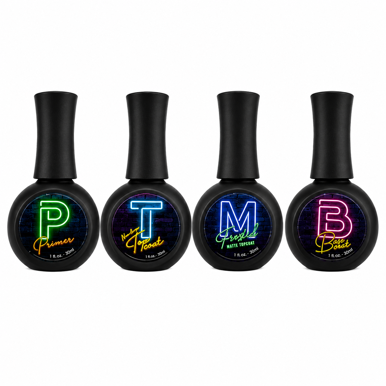 NCN 2in1 Gel Primer, Basecoat, Non-cleanse/Glanza/Frosted Matte Topcoat at 30ml
