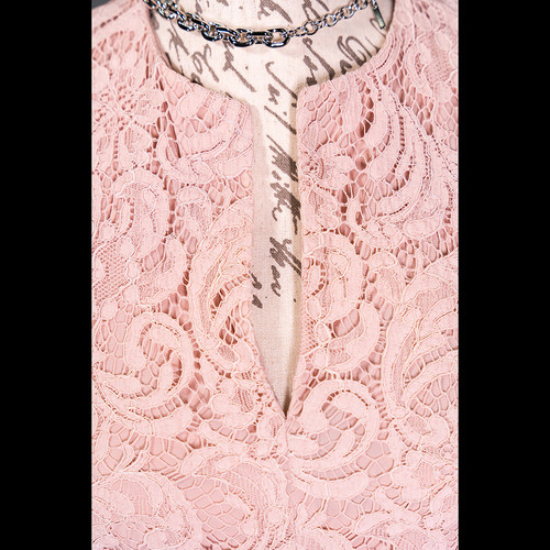 297-BURBERRY PINK LACE SLEEVELESS DRESS | Myrna's Closet Wear