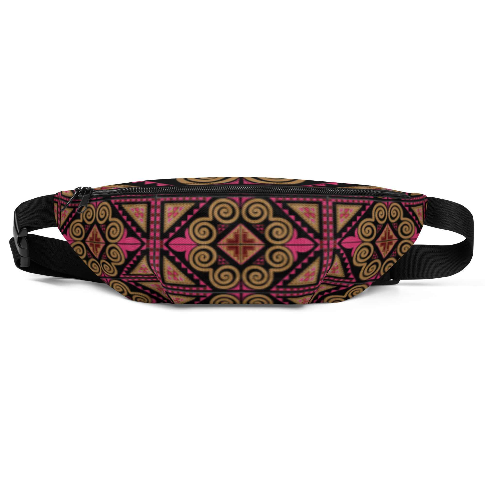 Fanny Pack-Printed Hmong Design-PINK GOLD