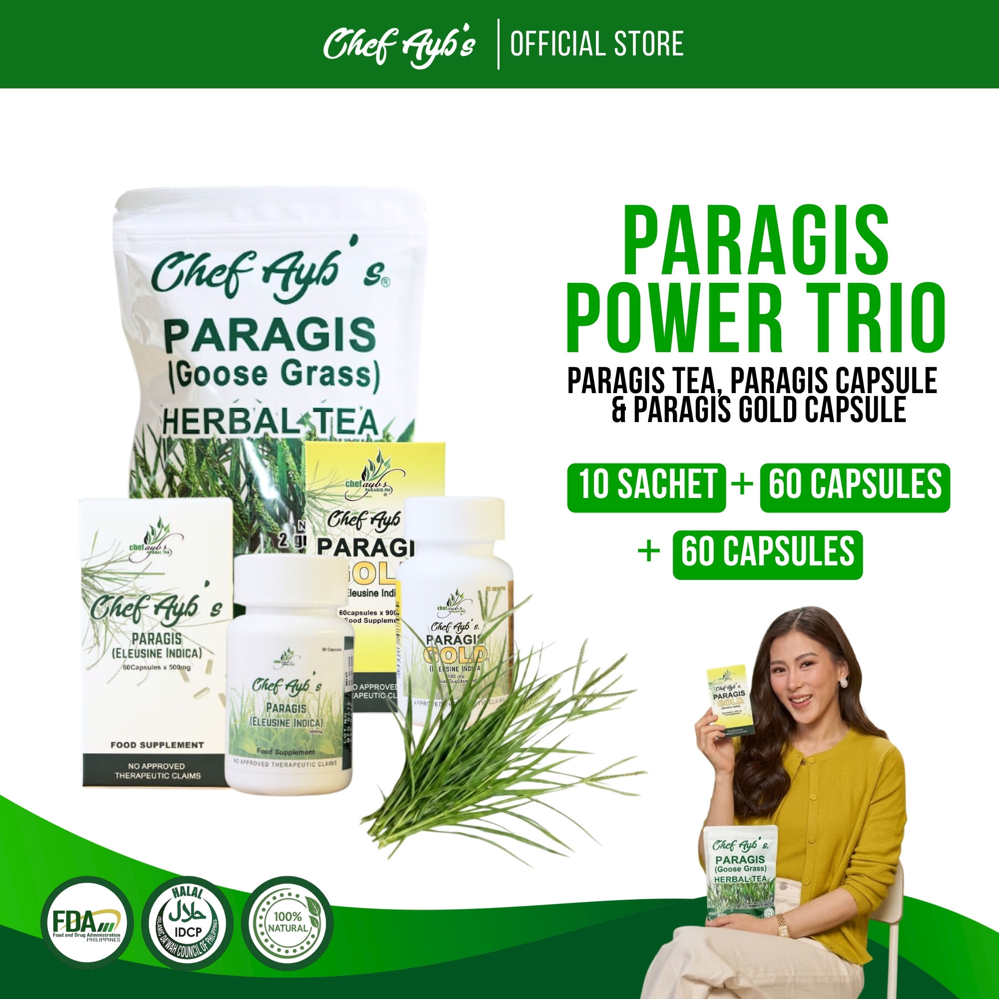 Chef Ayb's Power Trio - Paragis Tea, Paragis Capsule, Paragis Gold Capsule