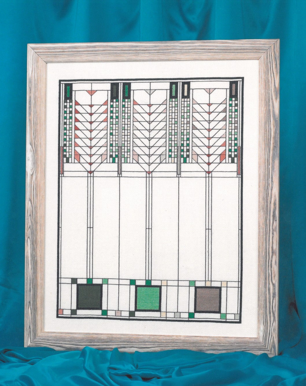 American Art Deco Firescreen - green