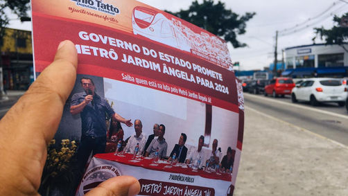 MANDATO DE ENIO TATTO DISTRIBUI
MATERIAL"METRÔ JARDIM ÂNGELA JÁ"