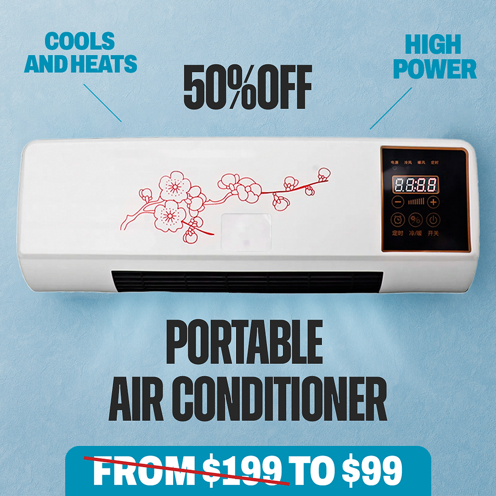 Portable Air Conditioner: 50% off, cools, heats, high power, now $99