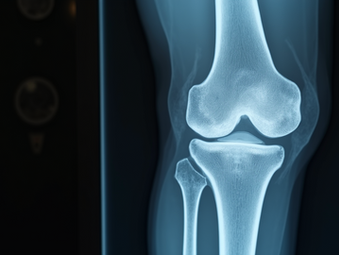 Bone on bone or severe arthritis can be seen on X-ray imaging