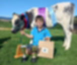 Ben and his calf, very proud with their ribbons