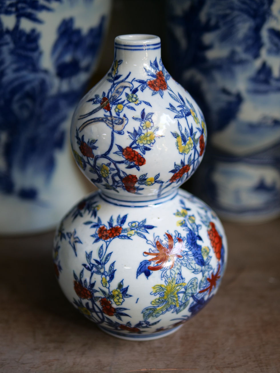 Thumbnail: Multicoloured Blue and White Vase