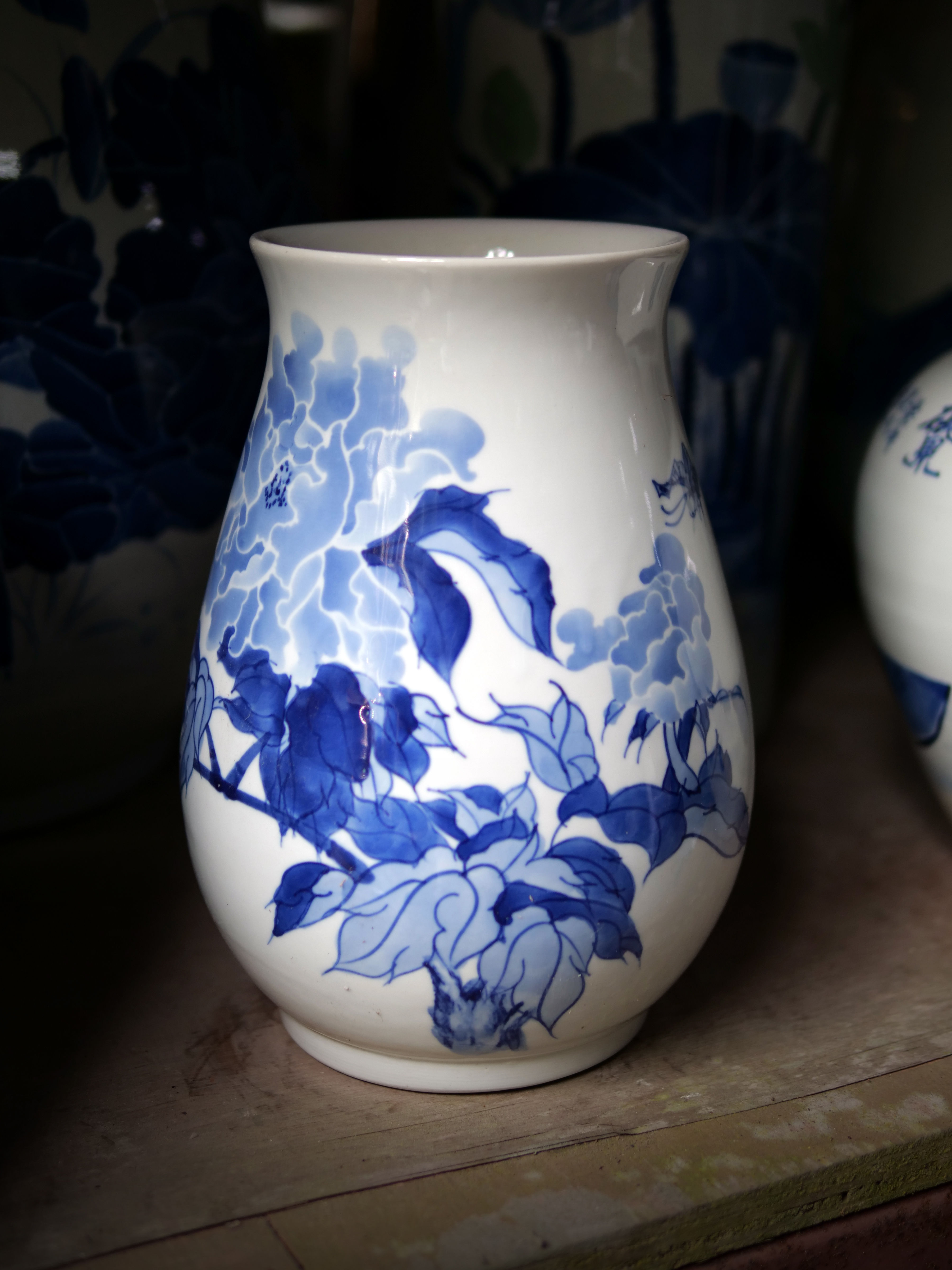 Blue and White Prosperity Blossoms Vase