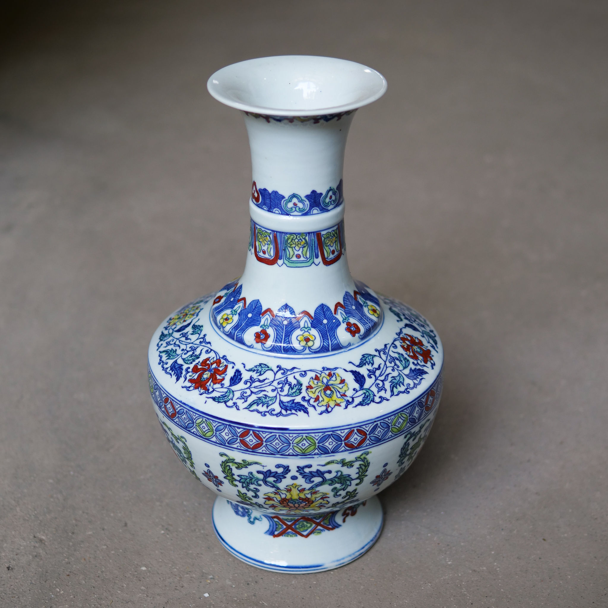 Multicoloured Floral Vase