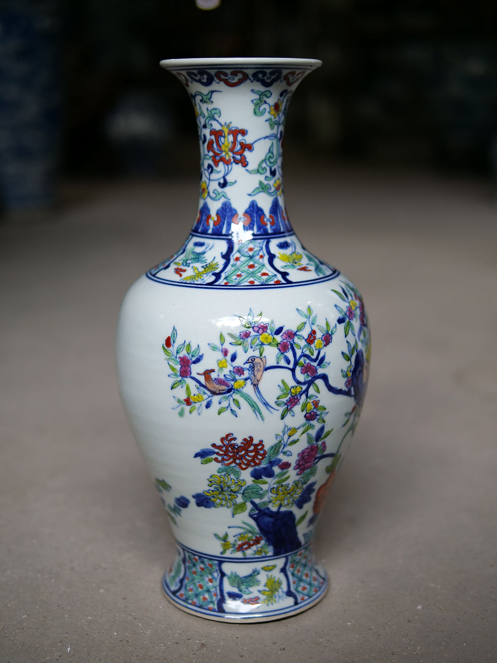 Thumbnail: Multicoloured Bird Vase