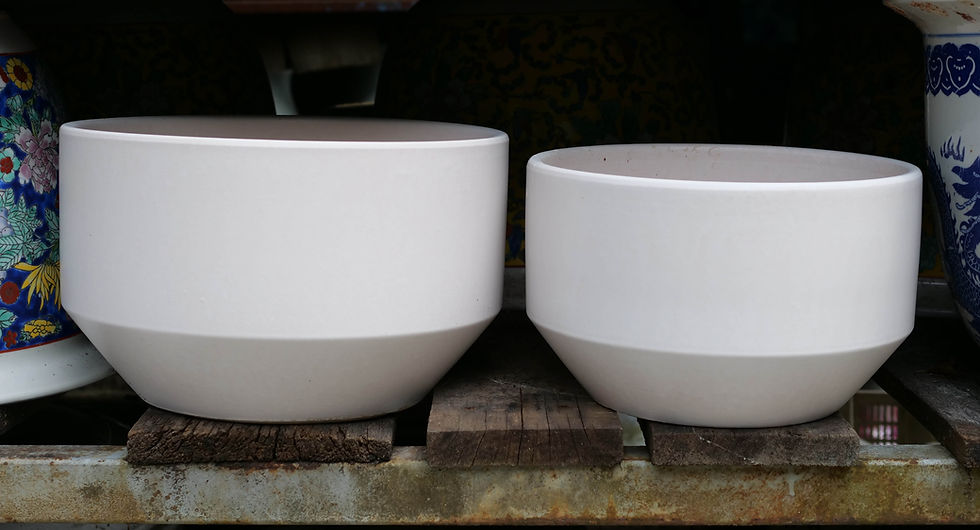 Thumbnail: Round White Outdoor Pot (2 Sizes)