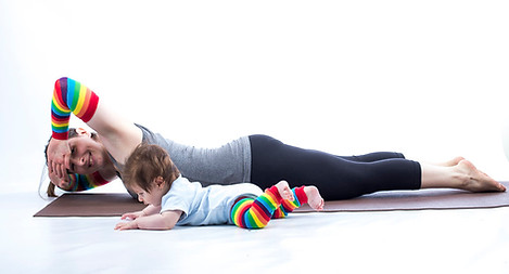 Mum and baby peek-a-boo exercise for postnatal recovery
