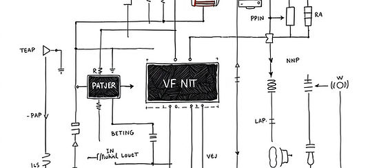 Create a circuit diagram of connected NPN, PNP transistors, inductors, Hall effect sensors