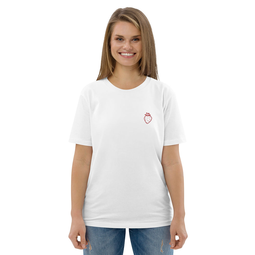 Thumbnail: Strawberry Unisex organic cotton t-shirt