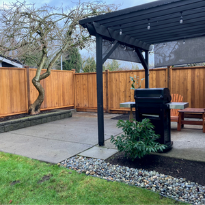 AFTER, Stained cedar fence