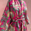 Thumbnail: Fuchia Monkey Jungle Cotton Kimono Dressing Robe