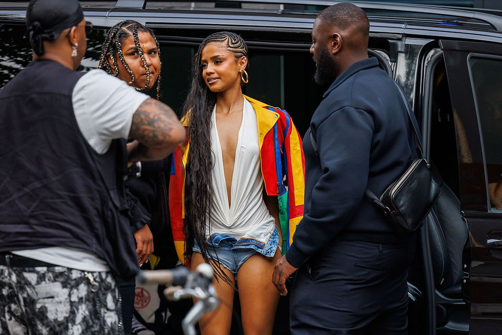 Afro Artist Tyla and crew