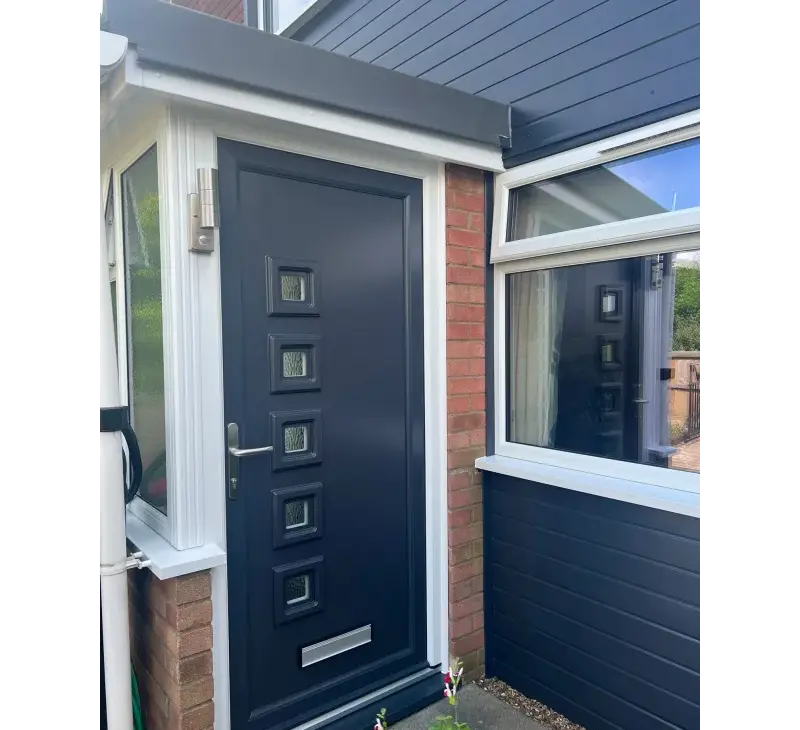 black door installation by Arc Glass and Glazing, King's Lynn