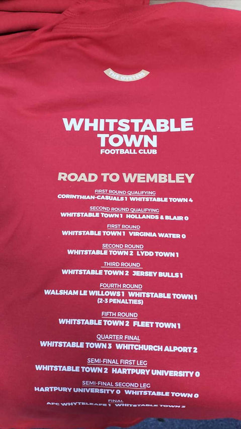 Maroon shirt with white Westgate Rugby Club team list print