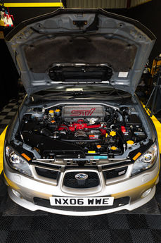 under the bonnet of a car