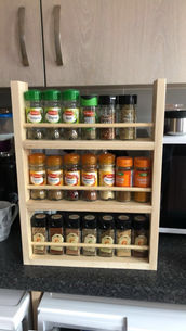 custom built small storage unit for cooking seasoning