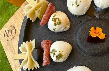 pasta and mozzarella bites