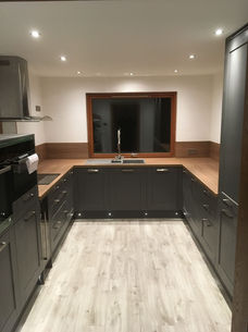 black kitchen unit