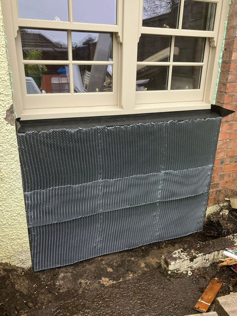 custom renovation project for exterior window