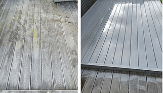 soft washed wooden deck