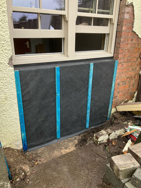 custom renovation project for exterior window