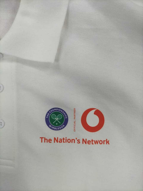White polo shirt embroidered logo