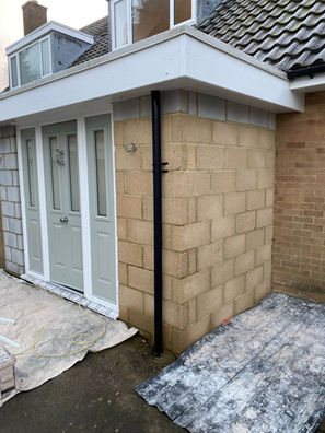 house extension before wall rendering in Northampton