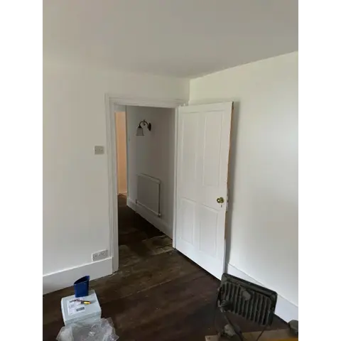 painted door and walls