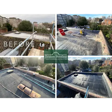 flat roof installation work