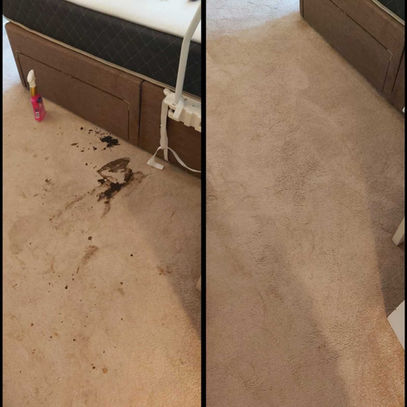 before and after image of carpet cleaning