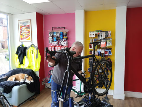 Bike upgrades at Put Me Back On My Bike, Sheffield